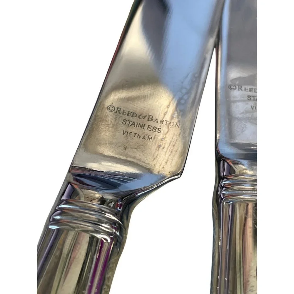 Reed & Barton BENSON 4X Dinner Knives Stainless Flatware‎ Vietnam